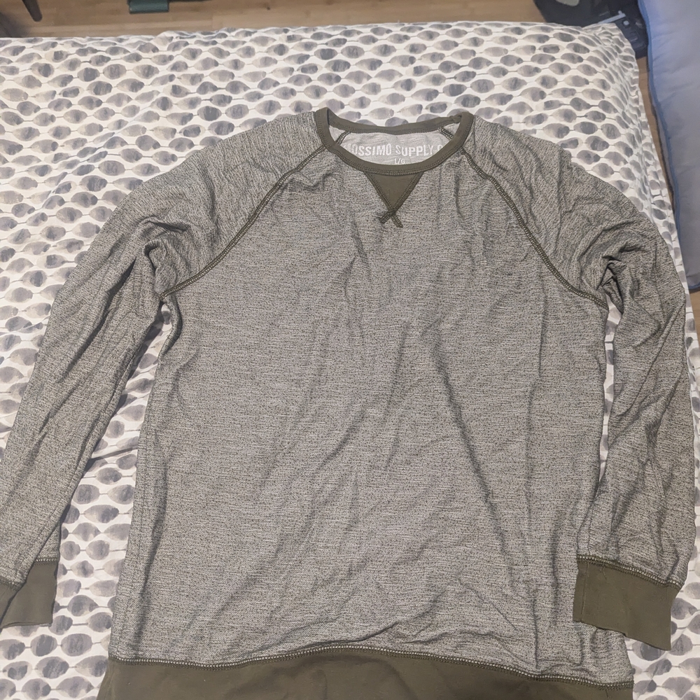 Mossimo Supply Co. Men's Sage Green Long Sleeve Shirt